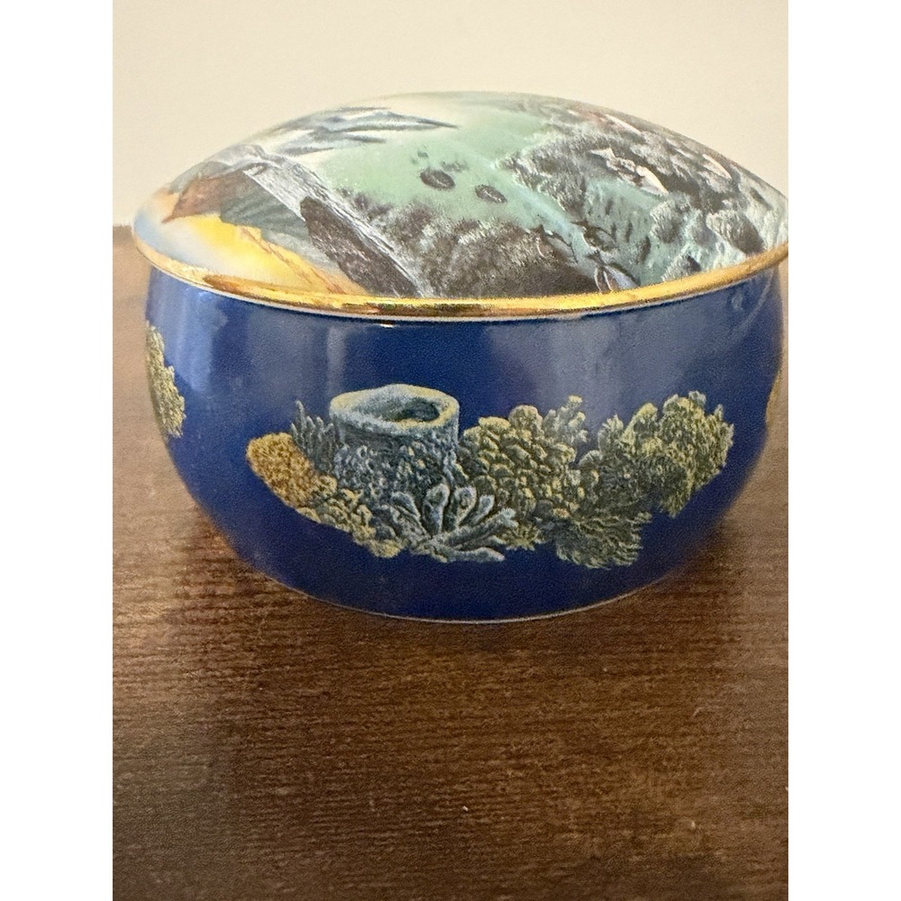 Danbury Mint Blue Hawaii Robert Lyn Nelson Tropical Wonderland Music Box Japan